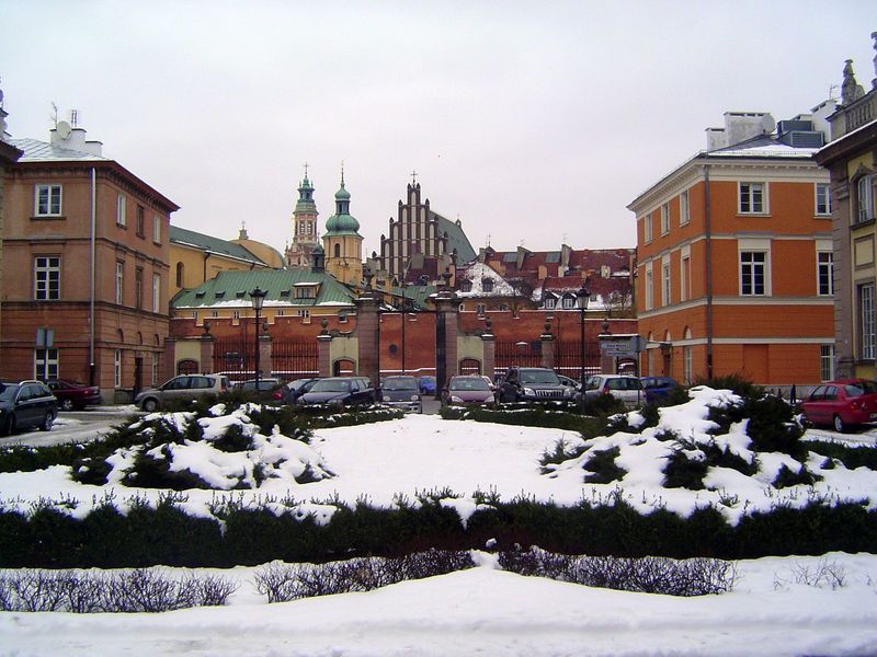 Here's the view from the palace's portico toward the walled town, with St. Martin's, the Jesuit Church, and St. John's all in view.