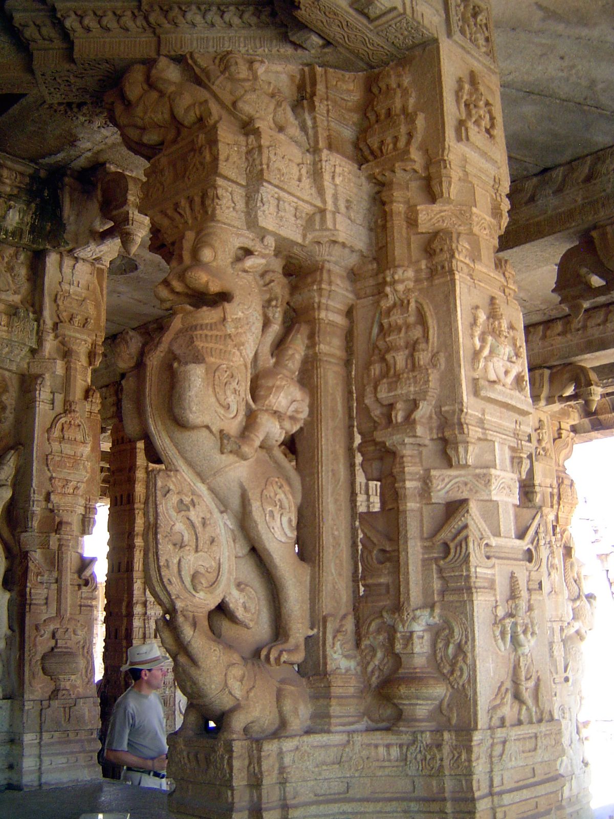 Another view. Each pillar is from a single block of granite.