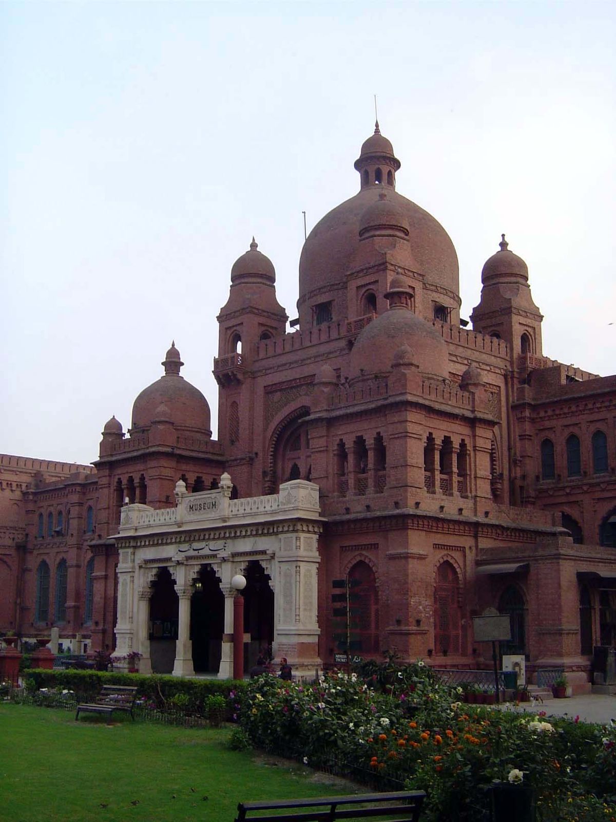 The marble entrance, hinting at Shah Jahan, was added in 1905. The museum, while still popular, has fewer visitors than it used to: down fro