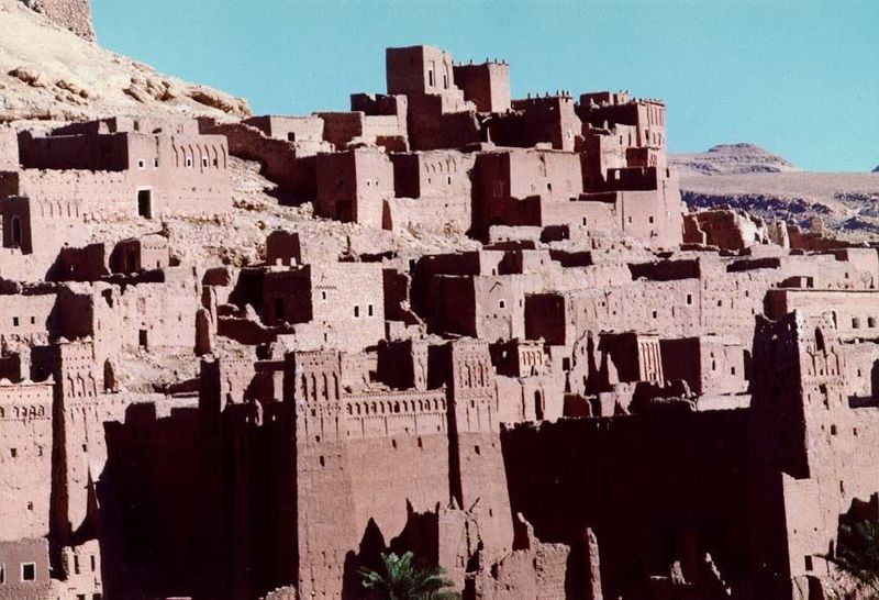 Ait-Benhaddou, an abandoned fortress northwest of Ouarazate.