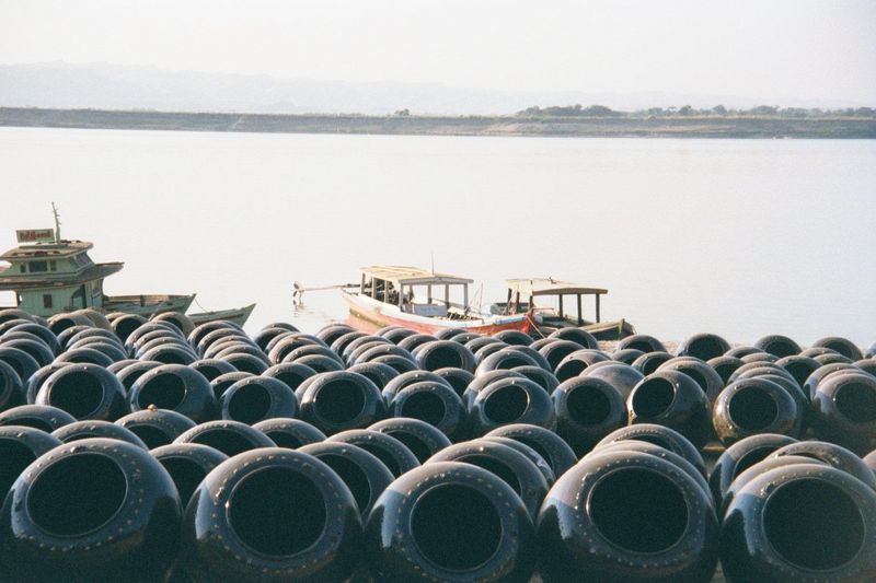 Clay pots awaiting shipment.