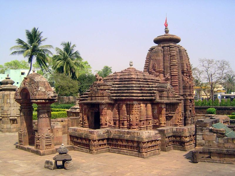 It's only a short walk to this "gem of Orissan architecture," as Fergusson called it vol. 2, p. 97. It's the Mukteshvara Temple from the lat