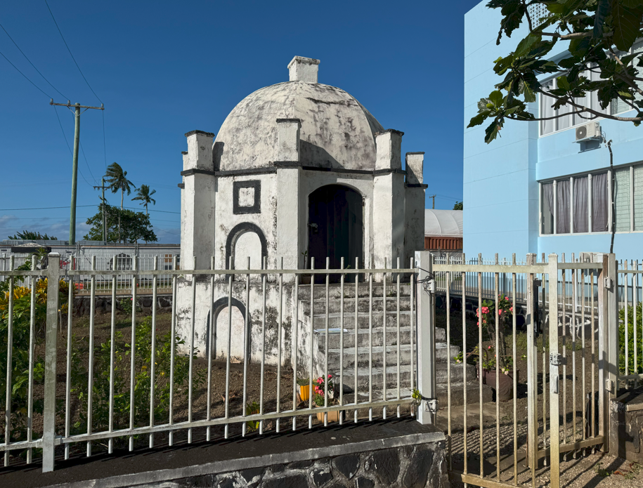 The grave of Mata'afa.   It's likely also a reconstruction.