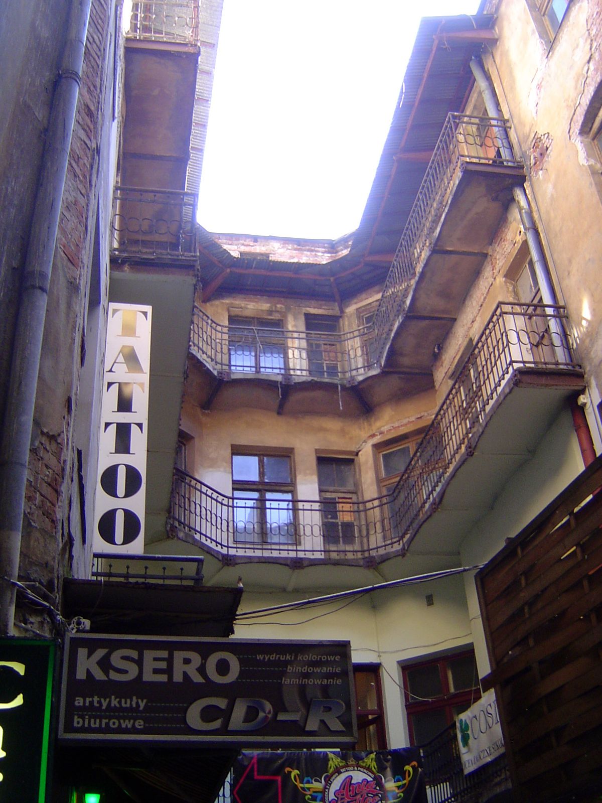 The courtyard.