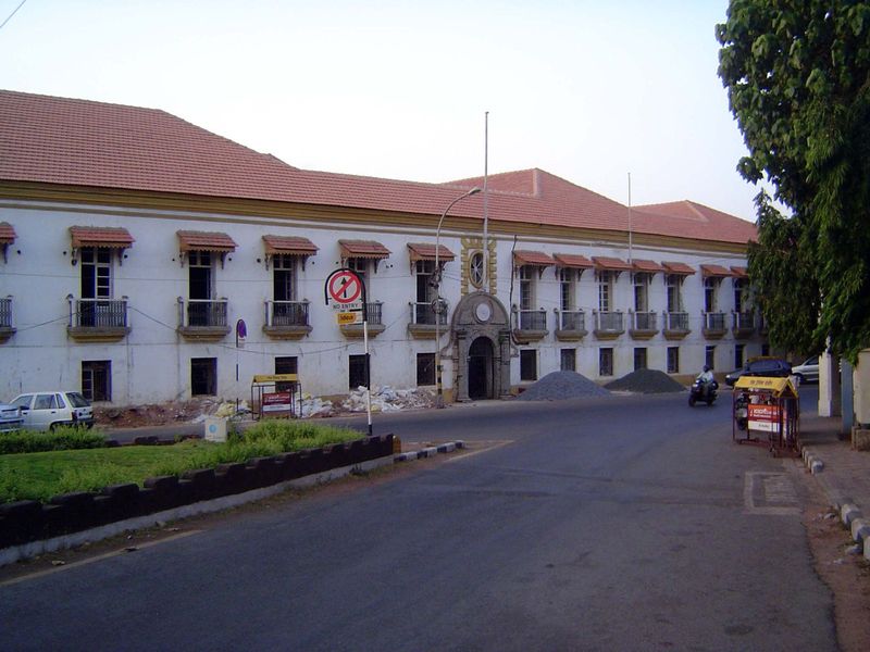 The Idalcao Palace. The name is a corruption of Adil Khan, the sultan of Bijapur who lost Goa to Afonso Albuquerque in 1510. The name Adil K