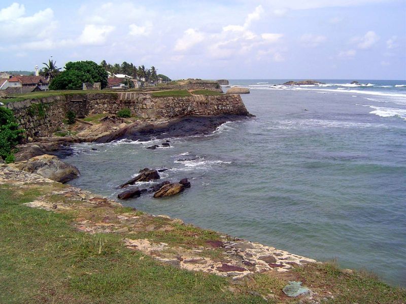 That's why the waves lapping against the fortress are considerably gentler than you'd expect. The view here is from the mainland side toward