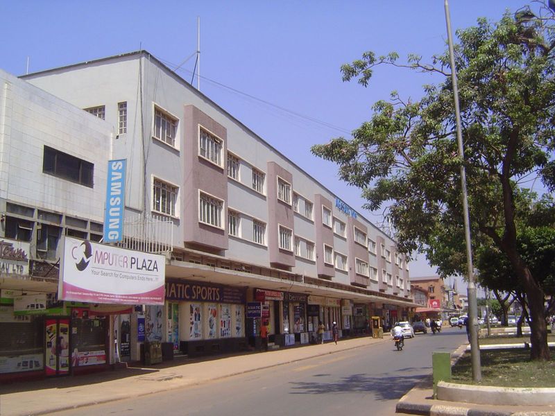 Gradually, the height of buildings along the street rose.