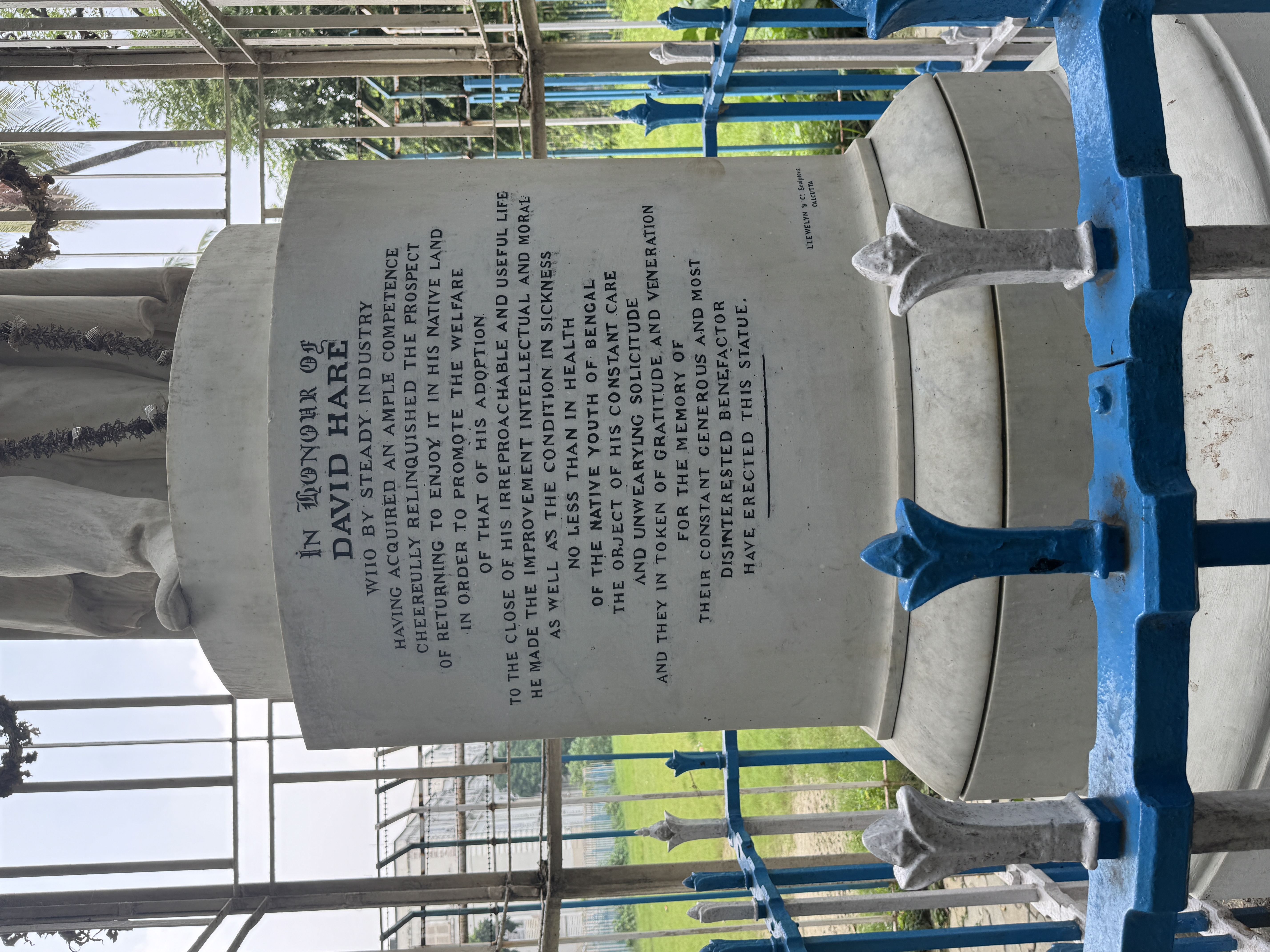 Caption on the pedestal.