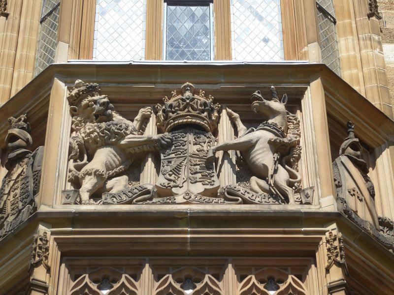 Royal arms.