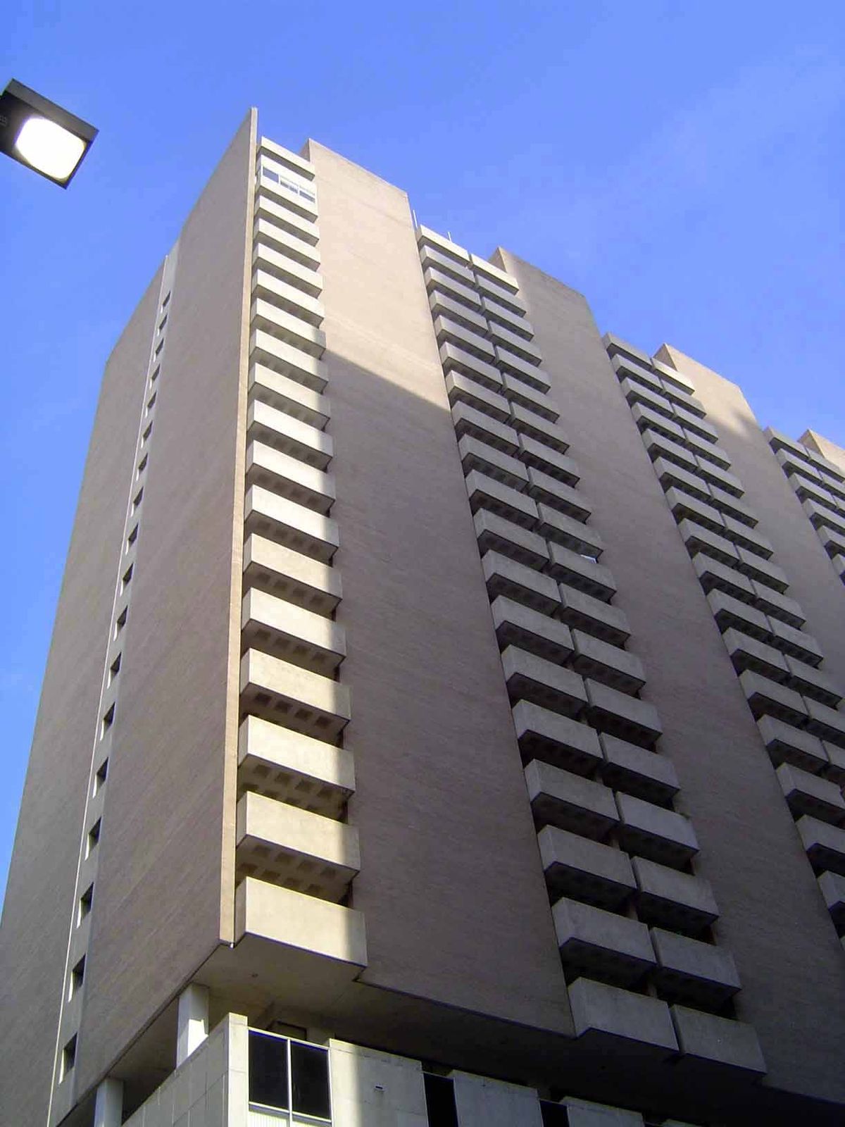 The last gasp of a residential downtown: the grim Manor House of 1966. No new residential construction would take place downtown for another