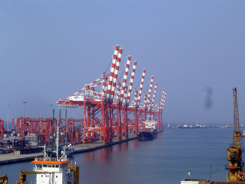 Colombo not only handles domestic exports but transships a lot of Indian cargo, which comes here in small vessels because India's few deepwa