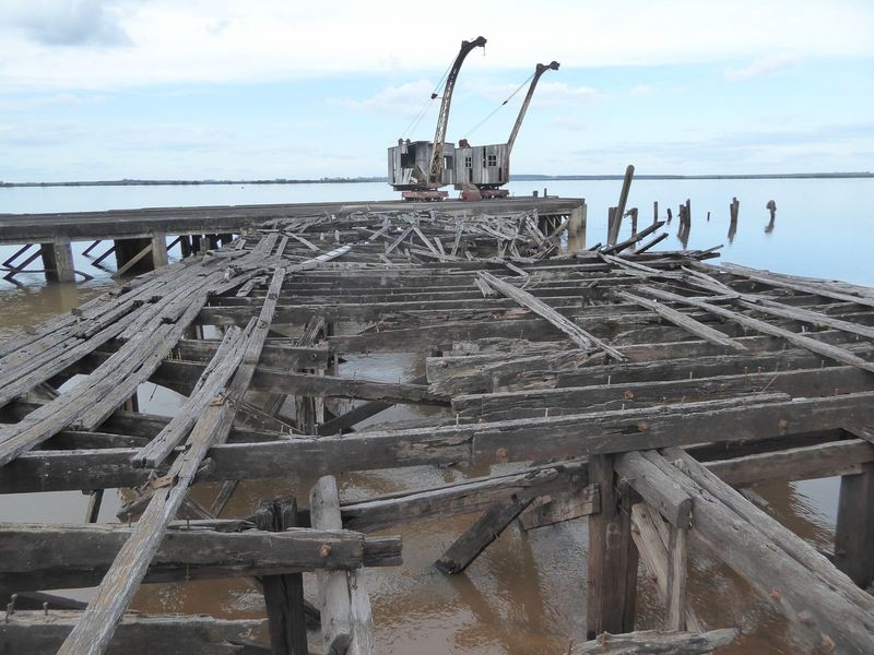 Products ready for export were carted over to this dock, a relic if ever there was one.