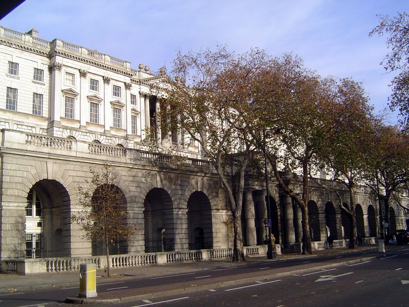 Here's the view up from the river-front Embankment.