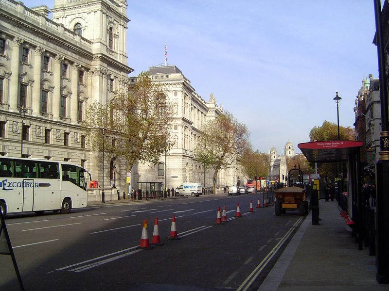 Seen together, the two buildings, Treasury and FCO, don't seem so different from one another. For more on the stylistic struggle, see M.H. P