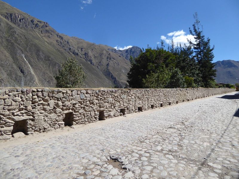 The niches were originally above street level, which has risen over the centuries.