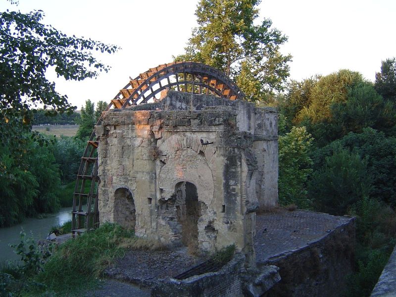 A waterwheel survives just outside the city wall. Al-Makkari quotes ash-Shakandi, who wrote before his death in 1231 of "the innumerable mil