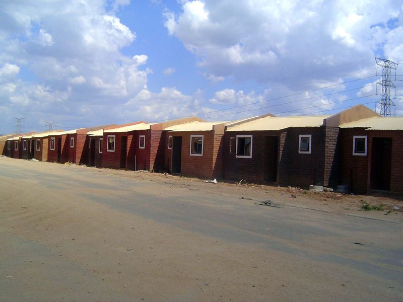 Row housing under construction in early 2010.