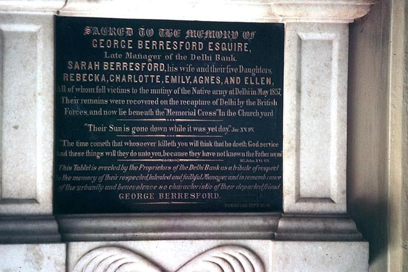 From St. James' or Skinner's Church, Delhi.