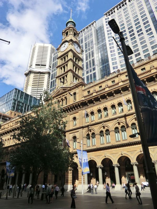 The GPO now is largely a facade for two highrises: a Macquarie Bank and a Westin Hotel. A small post shop struggles to hold down the histori