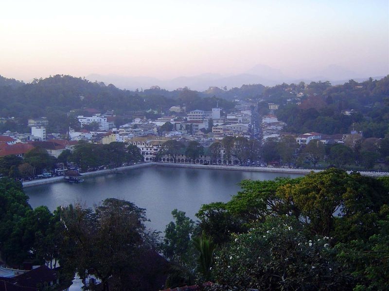 The view here is from the south side of the kiri muhuda, or "milky sea." It was here that Herbert Wace, Government Agent, built the city par