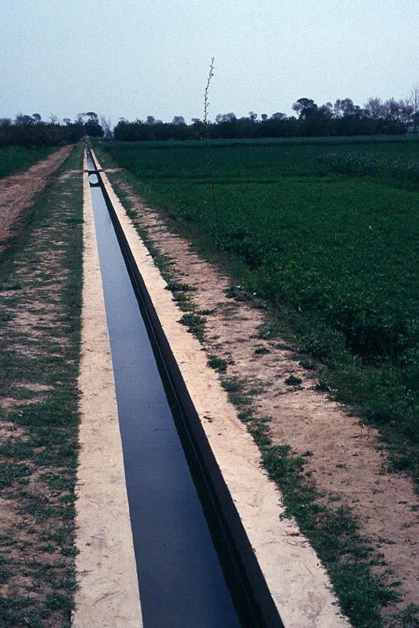 The Mercedes-Benz of field channels: massive concrete.