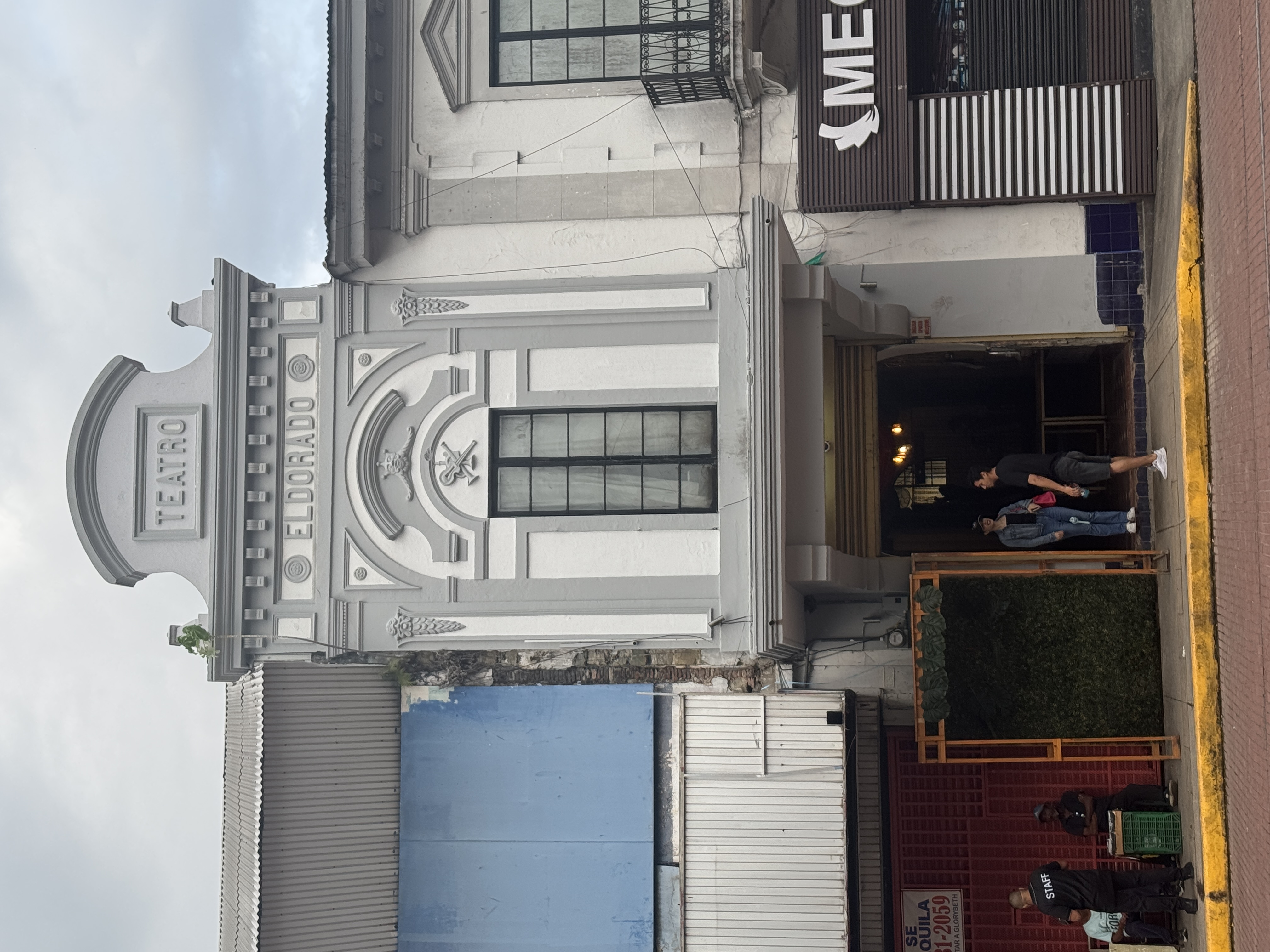 In the same block, a theater.