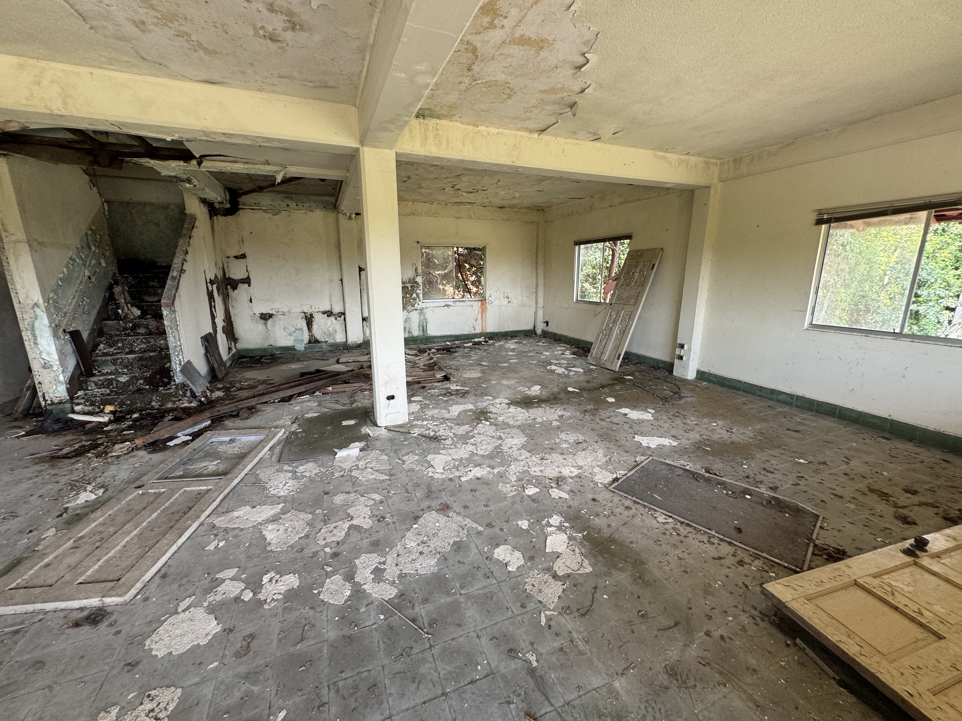 Sure it's a mess, but it's structurally sound, and with a couple of good brooms and shovels and buckets....