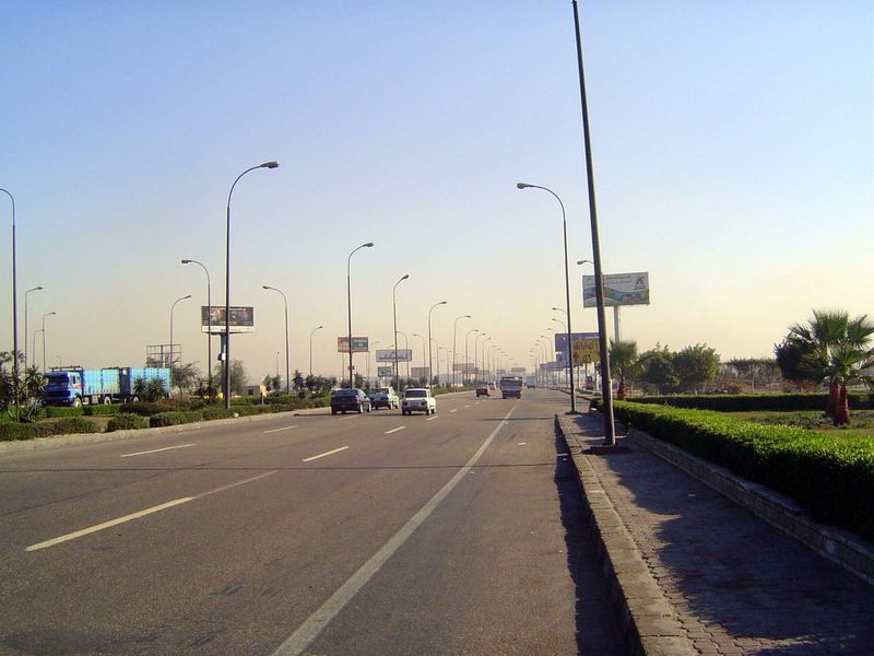 Morning on the Cairo to Ismailia highway.