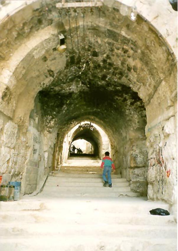 Hebron and Bethlehem don't have such tunneled streets, let alone grids.