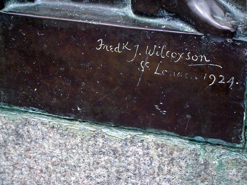 The designer of the monument, as well as the sculptor of the four images, was Frederick J. Wilcoxson. He had seen very active duty in the Fi