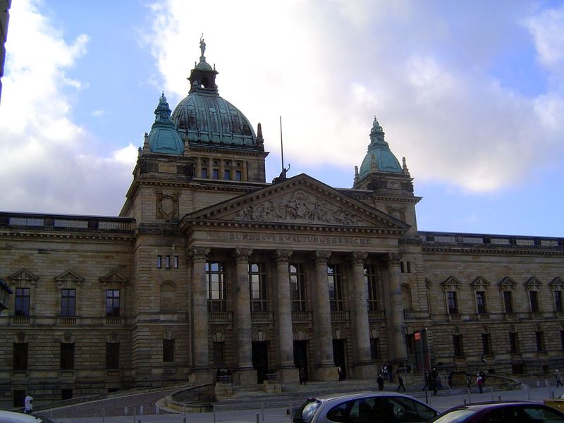 Until 1945, this building of 1888-95 housed the German Supreme Court. Now it's the Federal Administrative Court, or Bundesverwaltungsgericht