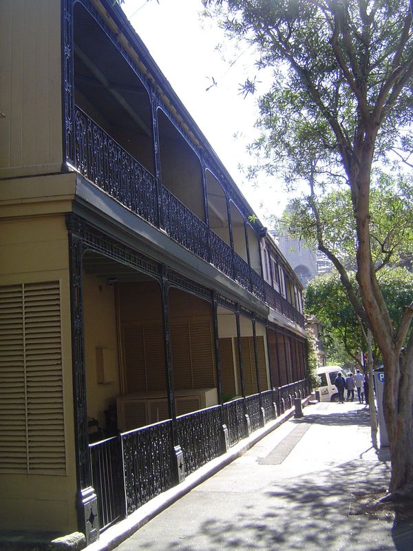 Most of Sydney's surviving 19th century housing is in terraces or by another name row houses, and they're almost all equipped with verandas 