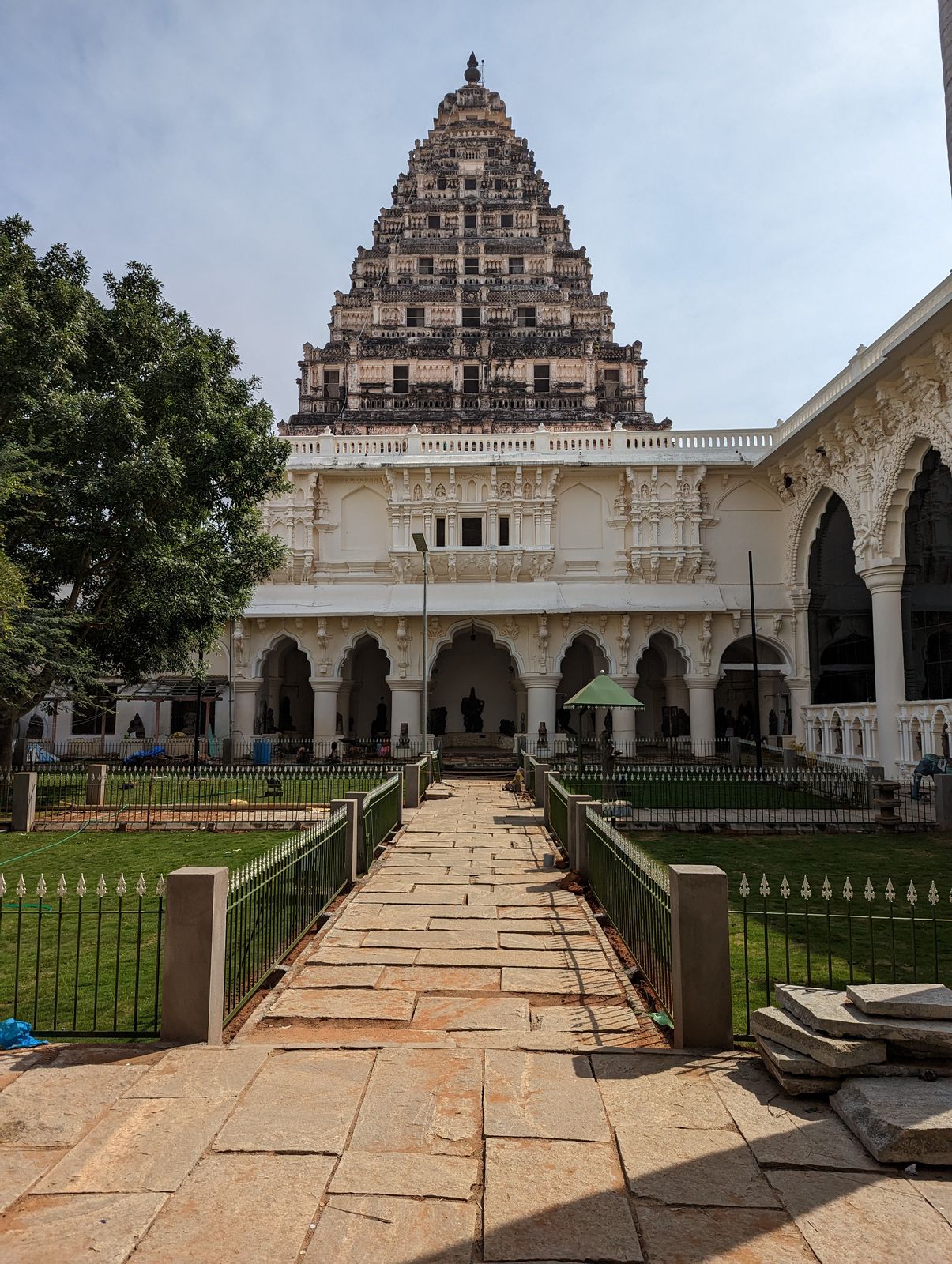 This imitative tower is part of the nearby palace of the kings of Tanjore, flattery.