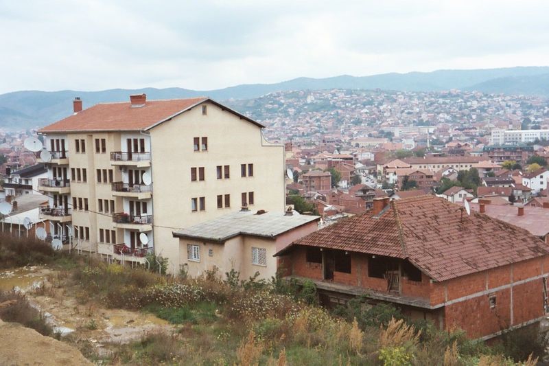 The first of five pictures scanning the city from the hilly western district of Arberia "Albania".