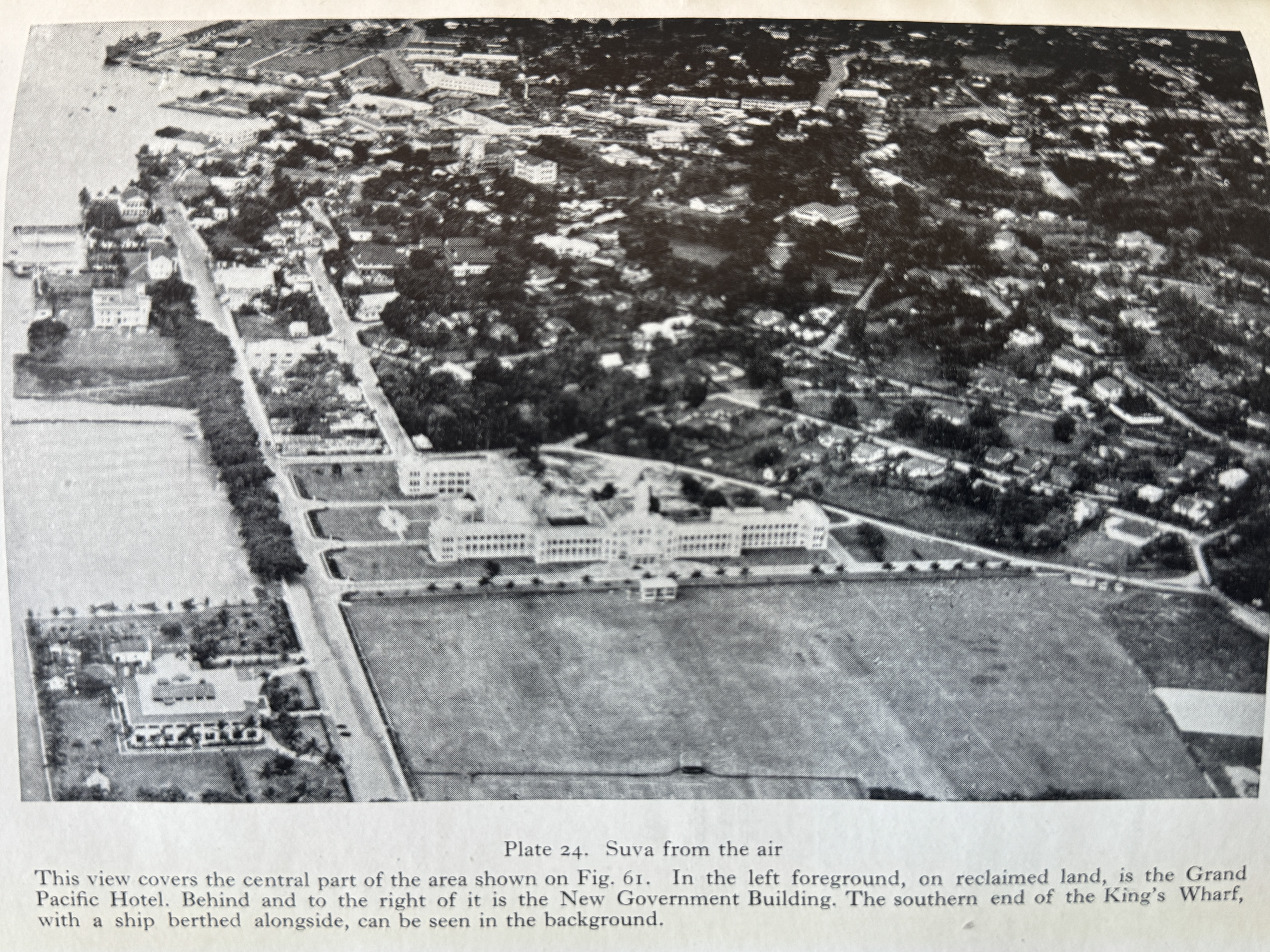 The hotel is at the bottom left, facing the rugby fields of Albert Park and kitty-corner from the then-new Government Building.

British Nav