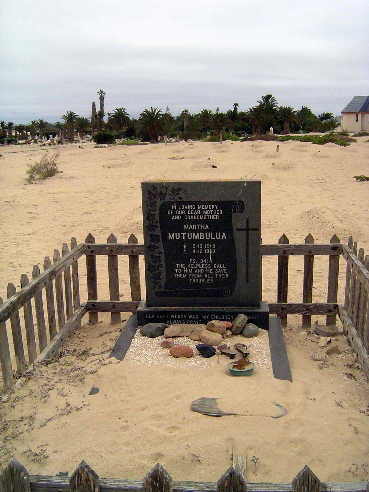 One of the better-maintained indigenous graves.