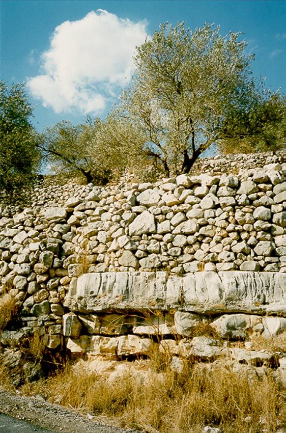 The relationship between natural and artificial terrace is shown well here.