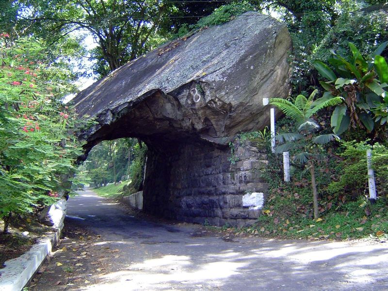 The "tunnel" is so short that it begs the question: why didn't the British just blast it? Answer: the tunnel was created to fulfill the Kand