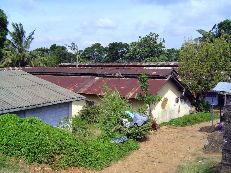 Lines for the plantation workers, mostly Tamils imported from India when the British found that the local Sinhalese population refused to wo