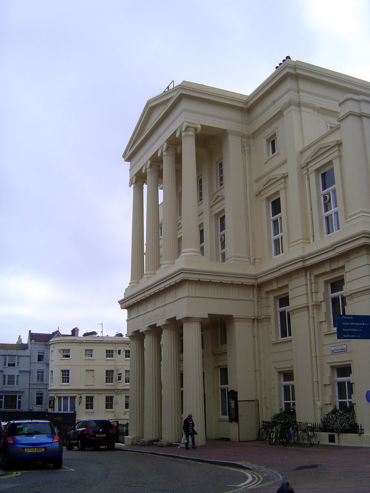 This is the kind of sober classicism against which the Royal Pavilion would react. It's the Town Hall, built in the early 1830s, though enla