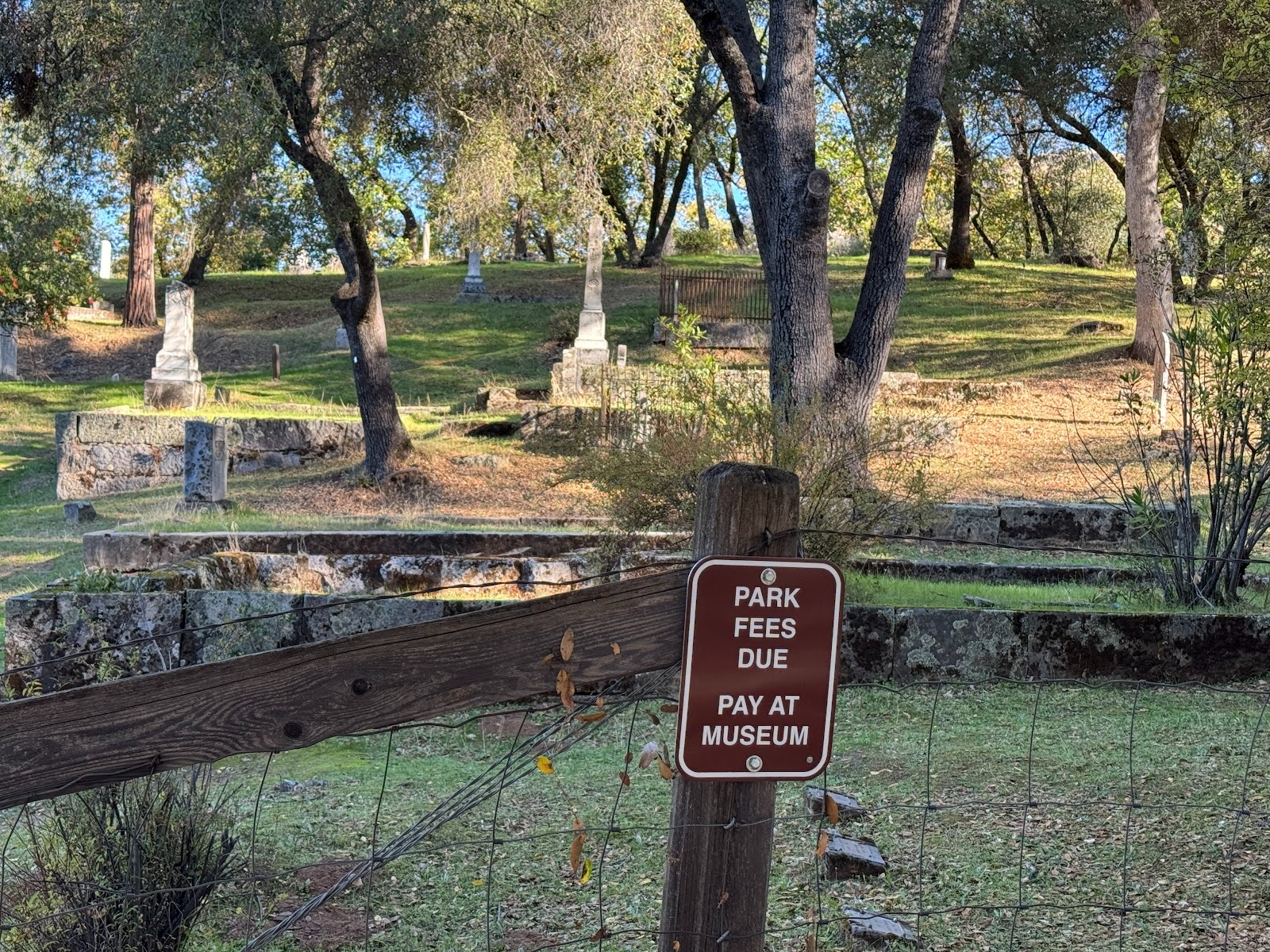 There's also a nearby cemetery.  Now tell me: is it reasonable to charge admission?