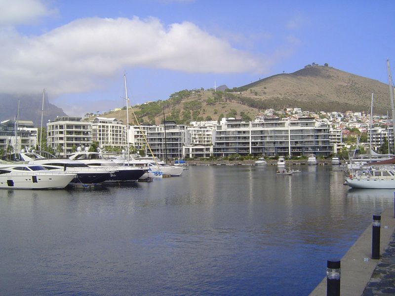 The marina, with lots of apartments and at least one hotel. And yachts.