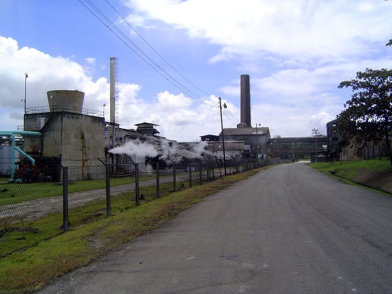 Main refinery of the Sugar Manufacturing Company Ltd., east of San Fernando.