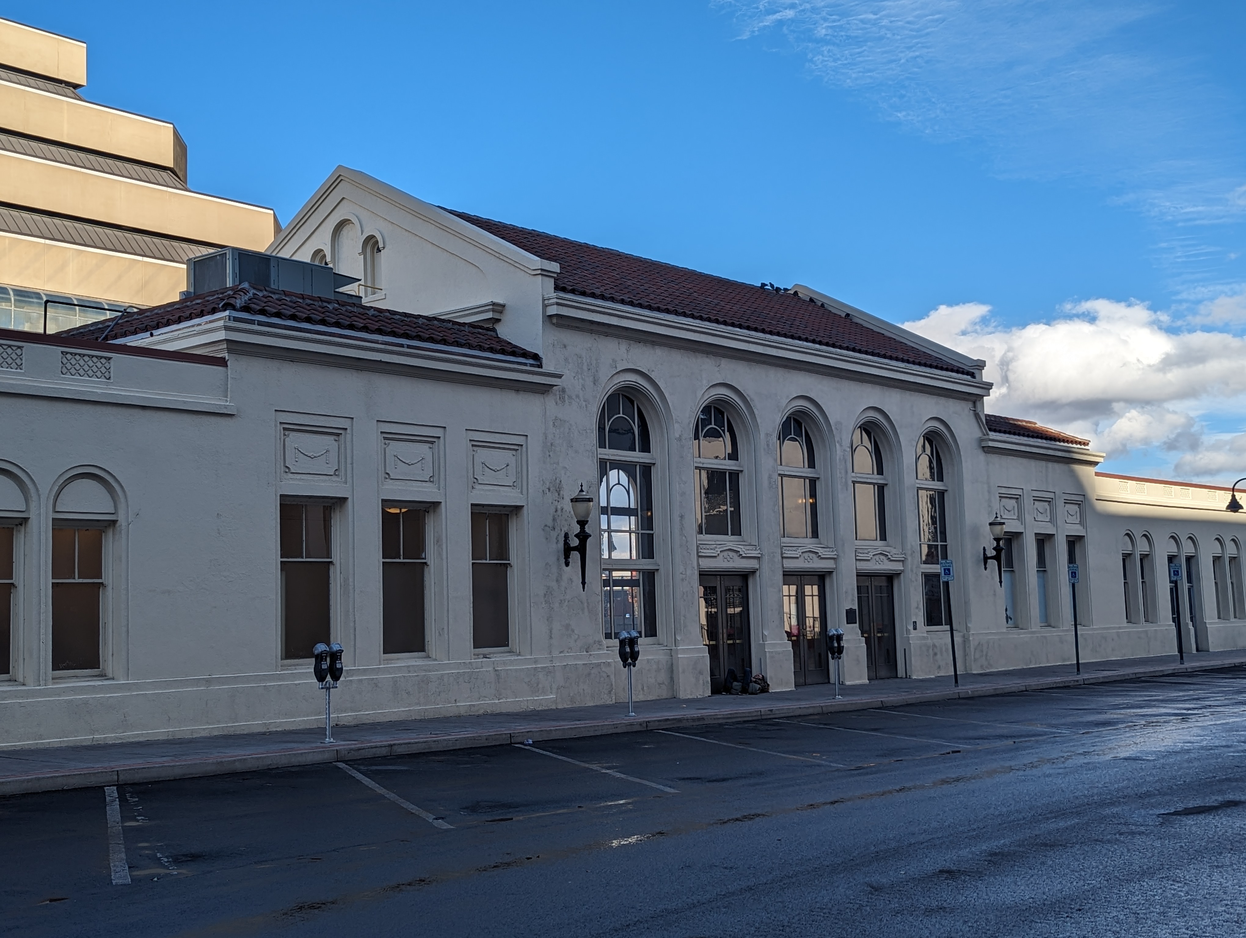 Nearby, the railway station is owned by the City of Reno but was built in 1926 by the Southern Pacific on the site of a station built by the
