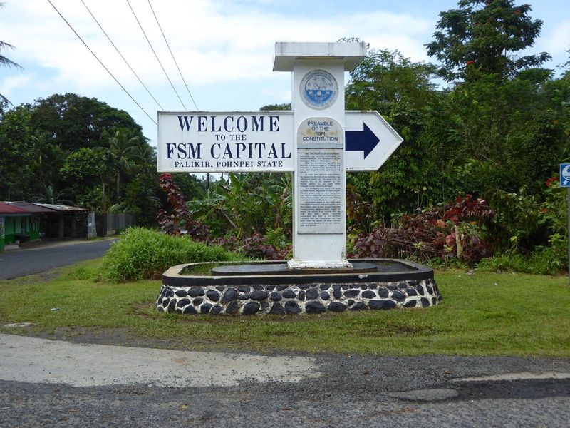 A few miles outside town we can explore the curiously deserted complex built to house the national government of the Federated States of Mic