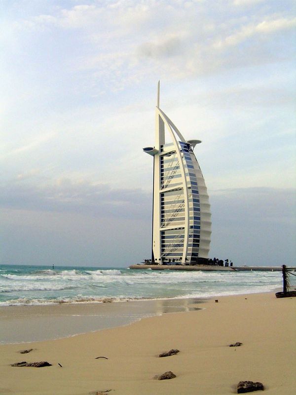 Commissioned by Dubai's CEO and designed by Tom Wright of W.S. Atkins, the Burj Al Arab is a commanding structure, even if you deplore the h