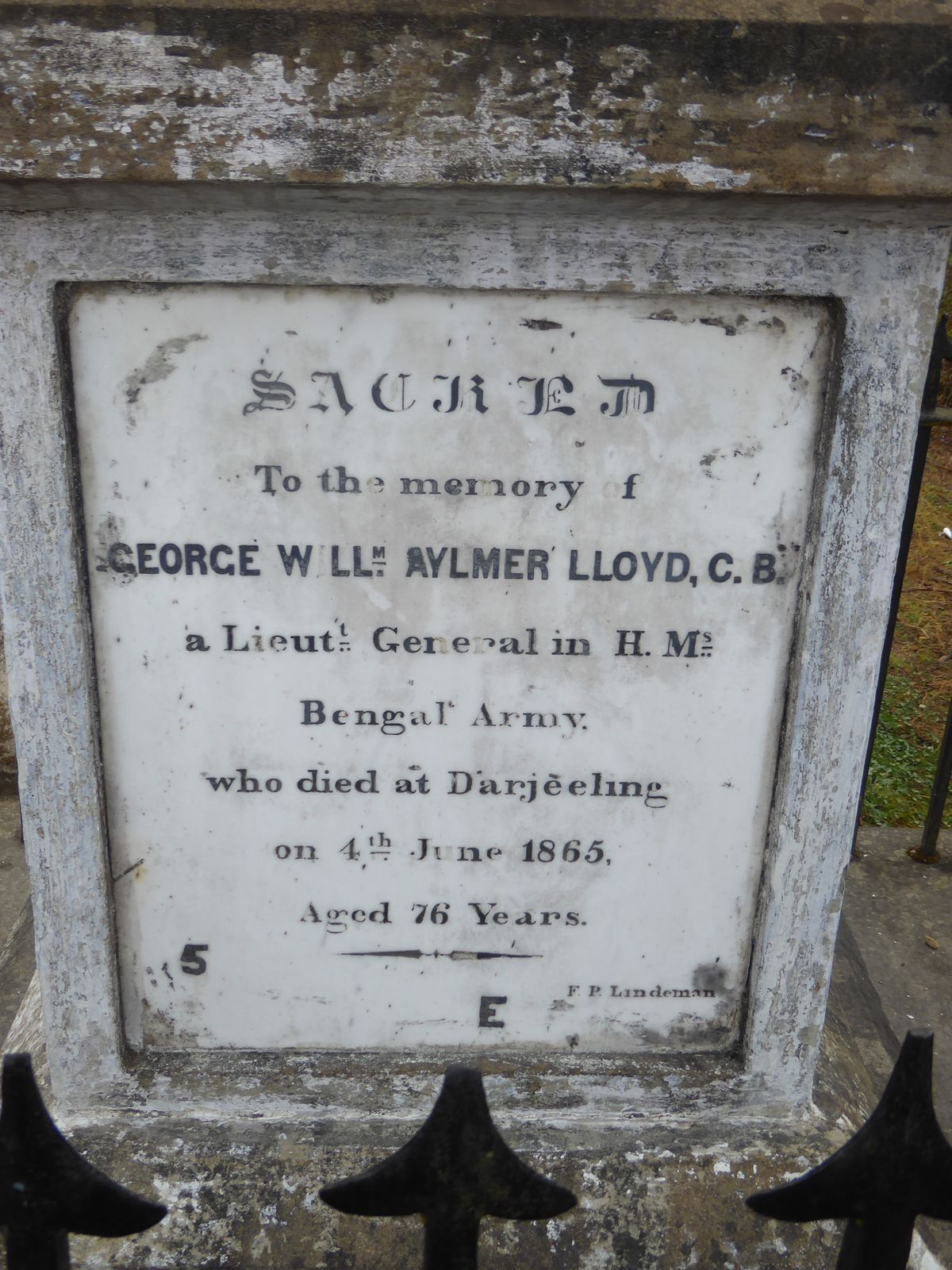 And here's old General Lloyd, not given a lot of attention these days, despite his importance in the history of Darjeeling.