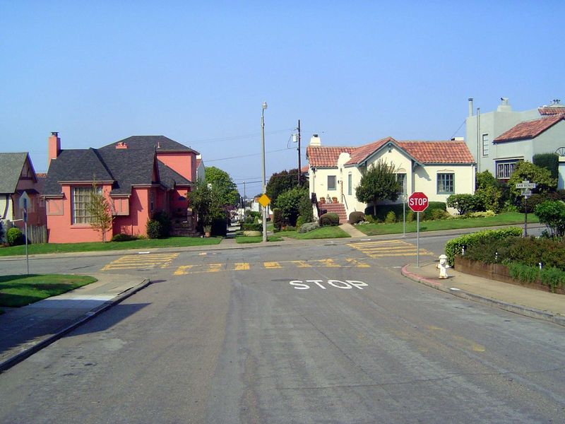Nor did he have anything to say about the quasi-Spanish homes lining this pedestrian alley that led to his junior-high school.