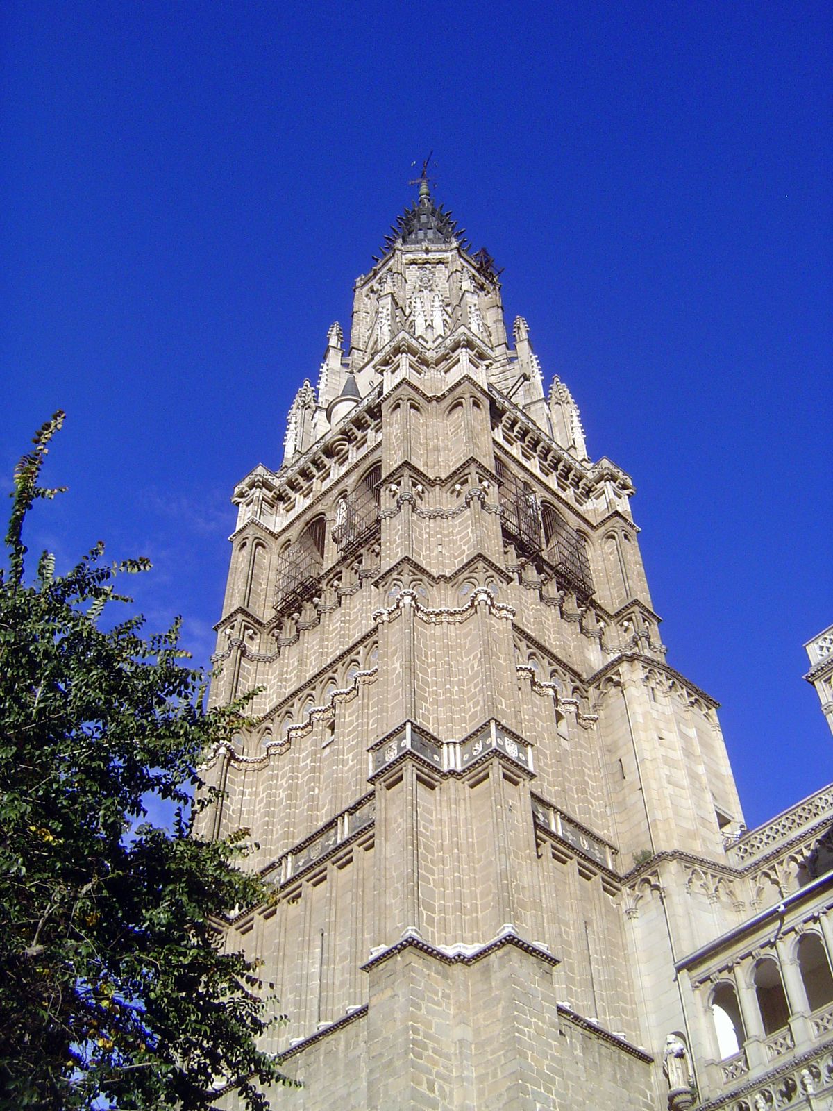 Only one tower was built. It rises, Ford writes, "in a thin spire, encircled as with crowns of thorns."