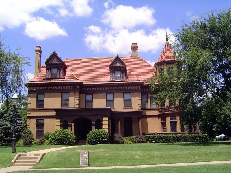 Here's a home built by one of Classen's customers. Now a museum operated by the Oklahoma Historical Society, it's the Overholser Mansion, at